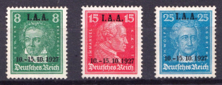 1927 Weimar Republic, Germany (Mi. 407 - 409, Full Set, CV $310, MNH)