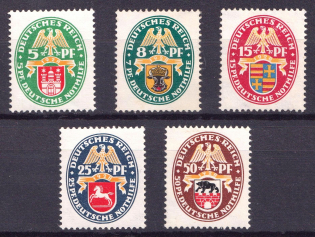 1928 Weimar Republic, Germany (Mi. 425 - 429, Full Set, CV $310, MNH)