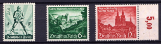 1940 Third Reich, Germany (Mi. 745, 748 - 749, Full Sets, MNH)
