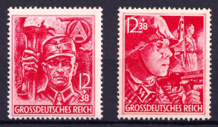 1945 Third Reich, Last Issue, Germany (Mi. 909 - 910, Full Set, CV $120, MNH)