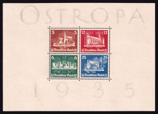 1935 Third Reich, Germany, Souvenir Sheet (Mi. Bl. 3, CV $1,430)