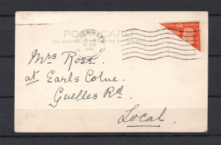 1940 Channel Islands Guernsey Postcard Card (Bisect, CV $50)