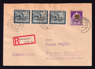 1946 (28 Mar) Strausberg, Registered Cover to Berlin-Steglitz, Germany Local Post (Mi. 25, 13, CV $70)
