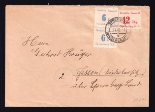 1946 (1 Apr) Spremberg, Cover to Hesse, Germany Local Post (Mi. 10 A, 12 A, CV $20)