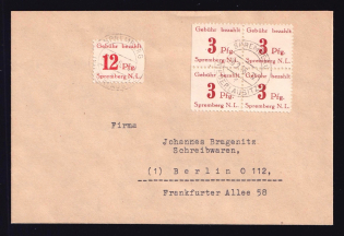 1946 (28 Feb) Spremberg, Cover to Berlin, Germany Local Post (Mi. 7 A, 12 A, CV $40)