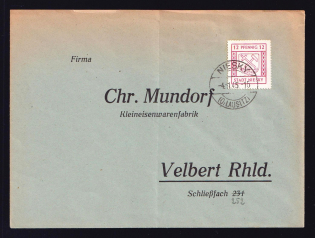 1945 (4 Nov) Niesky, Bussines Cover franked with 12 pf, Local Post, Germany (Mi. 13, CV $40)
