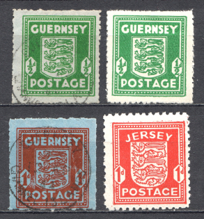 1941-44 Germany Occupation of Guernsey Jersey (CV $220, Cancelled/MH/MNH)