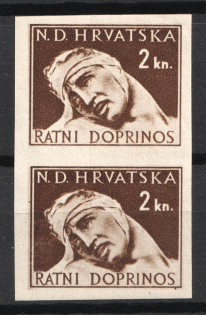 1944 2k Croatia ND, Pair (PROOF)