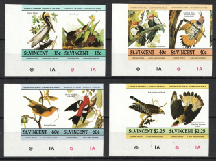 1985 Saint Vincent, British Commonwealth, Pairs (IMPERFORATED, Full Set, MNH)