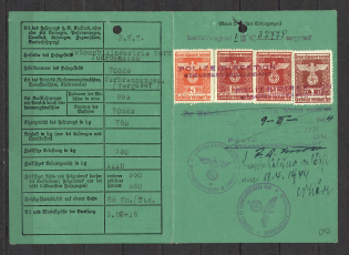 1944 Ukraine German Occupation Lviv Lemberg Revenue