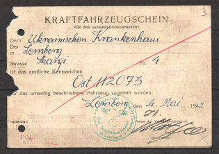 1942 Ukraine German Occupation Lviv Lemberg Revenue