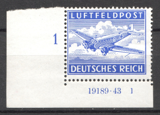 1942-43 Germany Reich Feldpost (Control Text and Number, Full Set, MNH)