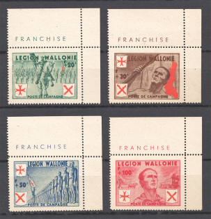 1942 Germany Reich Belgian Wallonia Legion (Full Set, CV $170)
