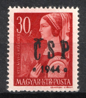 1944 30f Khust, Carpatho-Ukraine CSP (Signed, MNH)