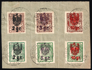 1919 Polish Occupation of Ukraine, Poland on piece (Holoby - Vinnytsia Postmarks)