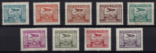 1925 Poland, Airmail (Mi. 224 - 232, Full Set, CV $80, MNH)
