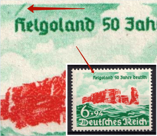 1940 Third Reich, Germany (Mi. 750 IV, Stroke over 'h' in 'helgoland', Print Error, Full Set, CV $210, MNH)