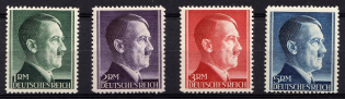 1942-44 Third Reich, Germany, Perforation 12.5 (Mi. 799 A - 802 A, Full Set, MNH)