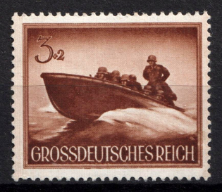 1944 3pf Third Reich, Wehrmacht, Germany (Mi. 873 x, Signed, CV $360, MNH)