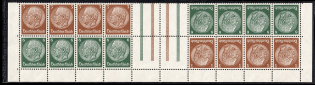 1937 Third Reich, Germany (Mi. MHB 44, Zusammendrucke, High CV, MNH)