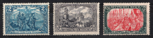 1915-19 German Empire, Germany (Mi. 95 B II - 97 B II, Signed, CV $50, MNH)