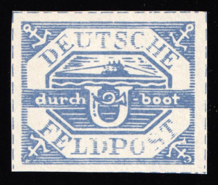 1945 Hela Submarine (U-Boot Hela), Island Mail Fieldpost, Germany (Mi. 13 b, Signed, CV $460, MNH)