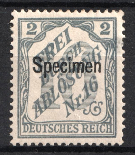 1905 2pf German Empire, Germany (Mi. 9 SP, Specimen, Signed)