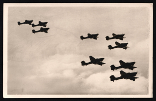 Luftwaffe Military Air Arms, Germany, Third Reich Propaganda Postcard