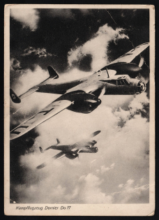 Luftwaffe Military Air Arms, Germany, Third Reich Propaganda Postcard
