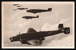 Luftwaffe Military Air Arms, Germany, Third Reich Propaganda Postcard