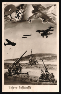 Luftwaffe Military Air Arms, Germany, Third Reich Propaganda Postcard