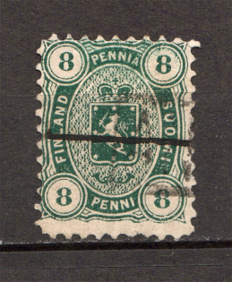 1875-82 Finland 8 Penni (Perforation 11, CV $110, Cancelled)