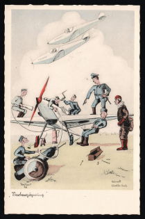 Satire Humor, Germany, Third Reich Propaganda Postcard