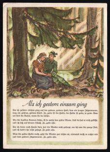 Songs and Stories, Germany, Third Reich Propaganda Postcard