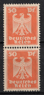 1924 50pf Weimar Republic, Germany, Pair (Mi. 361, CV $440, MNH)