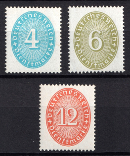 1931-32 Weimar Republic, Germany, Official Stamps (Mi. 127 - 129, MNH)