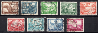 1933 Third Reich, Germany (Mi. 499 A - 501 A, 502 B - 505 B, 506 A - 507 A, Full Set, Canceled, CV $500)