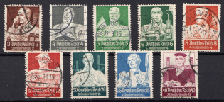 1934 Third Reich, Germany (Mi. 556 - 564, Full Set, Canceled, CV $210)