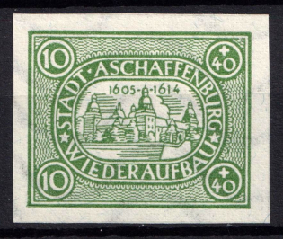 1946 10+40pf Aschaffenburg, Germany Local Post (Mi. II B x, Unofficial Issue, CV $50, MNH)
