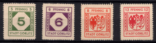 1945 Gorlitz, Germany Local Post (Mi. 5 x - 8 x, Full Set, CV $50)