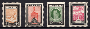 1933 Latvia, Airmail (Mi. 215 A - 218 A, Full Set, CV $80)