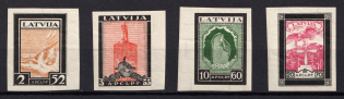 1933 Latvia, Airmail (Mi. 215 B - 218 B, Full Set, CV $90, MNH)