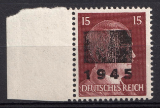 1945 15pf Netzschkau-Reichenbach (Saxony), Germany Local Post (Mi. 9 II b, Signed, CV $260, MNH)