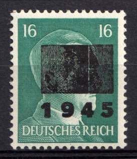 1945 16pf Netzschkau-Reichenbach (Saxony), Germany Local Post (Mi. 10 II b, Signed, CV $190, MNH)