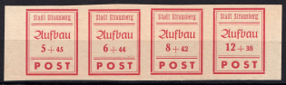 1946 Strausberg (Berlin), Germany Local Post (Mi. 34 B - 37 B, Se-tenant, Full Set, MNH)