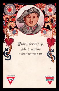 1918 YMCA America, Czechoslovakian Legion in Siberia, Russia, Civil War, Postcard