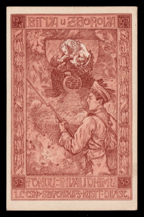 1917 Czechoslovakian Legion in Siberia, Russia, Civil War, Postcard