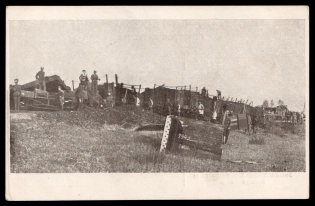 1918 'Bolshevik Barricades at Zabituy Station', Czechoslovakian Legion in Siberia, Russia, Civil War, Postcard