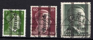 1945 Austria, Allied Occupation, Soviet Zone (Mi. 675, 691, 693, Signed, Canceled)