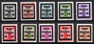 1945 Glauchau (Saxony), Germany Local Post (Mi. 20 - 29, Full Set, Signed, CV $660, MNH)
